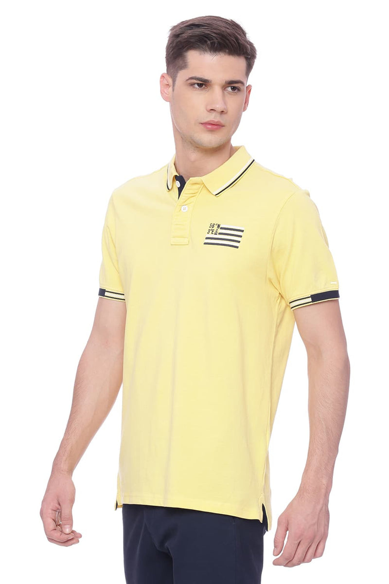 BASICS MUSCLE FIT POLO T SHIRT