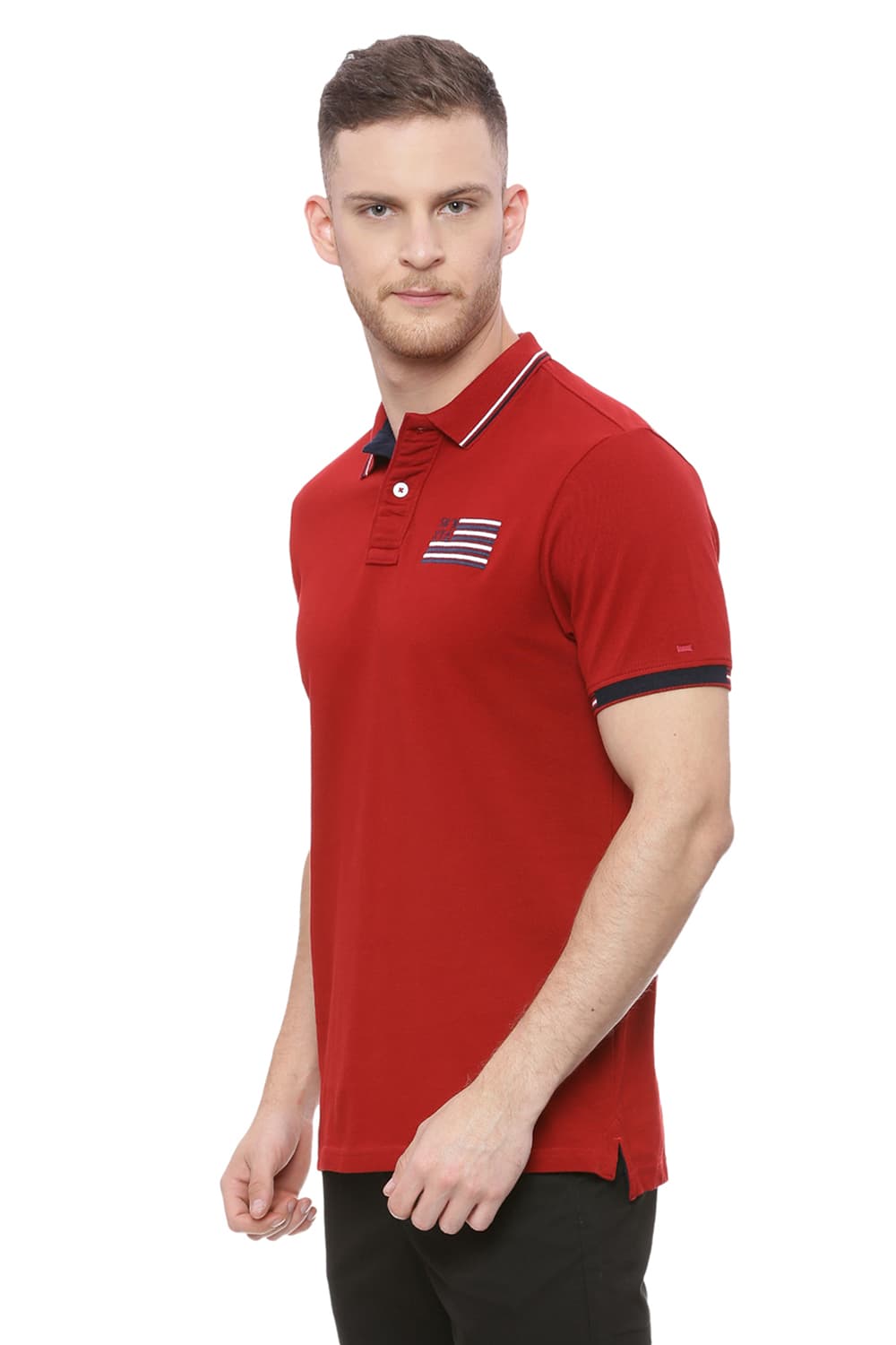 BASICS MUSCLE FIT POLO T SHIRT