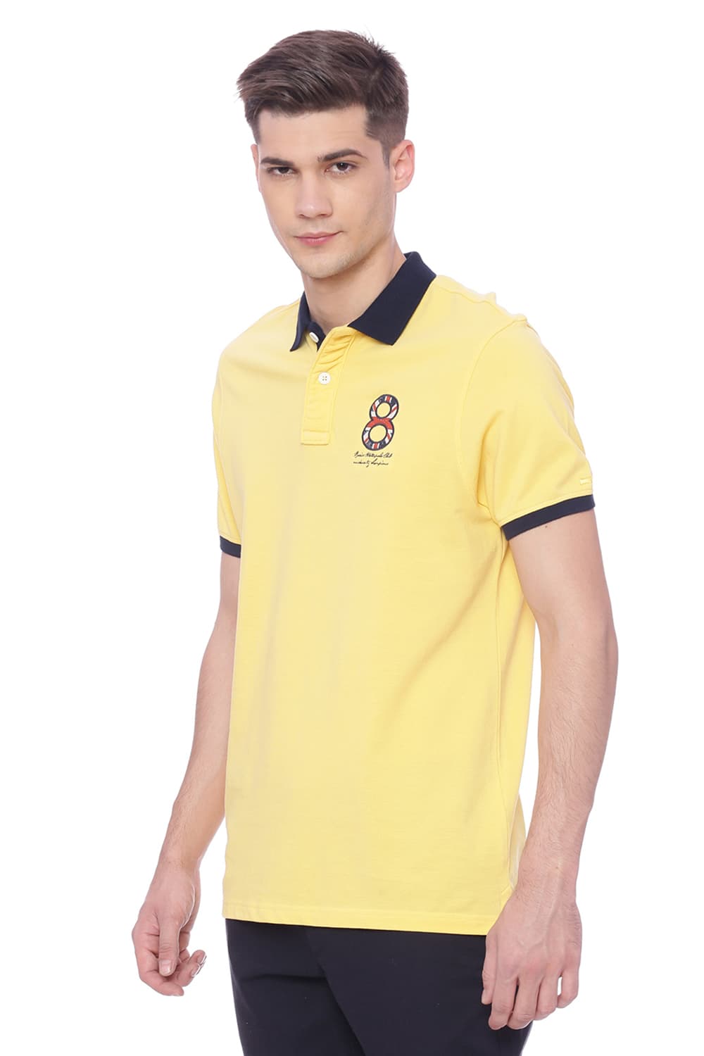 BASICS MUSCLE FIT POLO T SHIRT