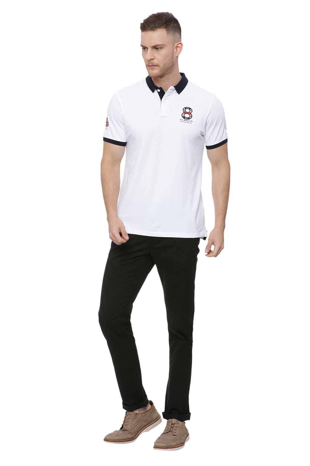 BASICS MUSCLE FIT POLO T SHIRT