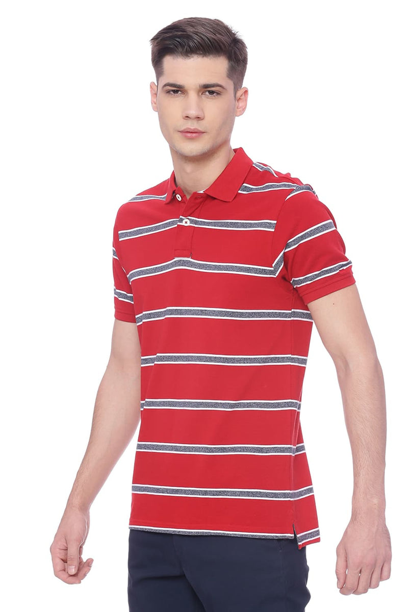 BASICS MUSCLE FIT POLO T SHIRT