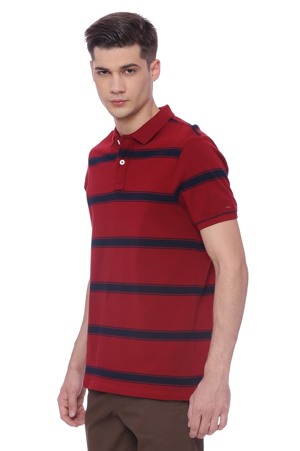 BASICS MUSCLE FIT POLO T SHIRT