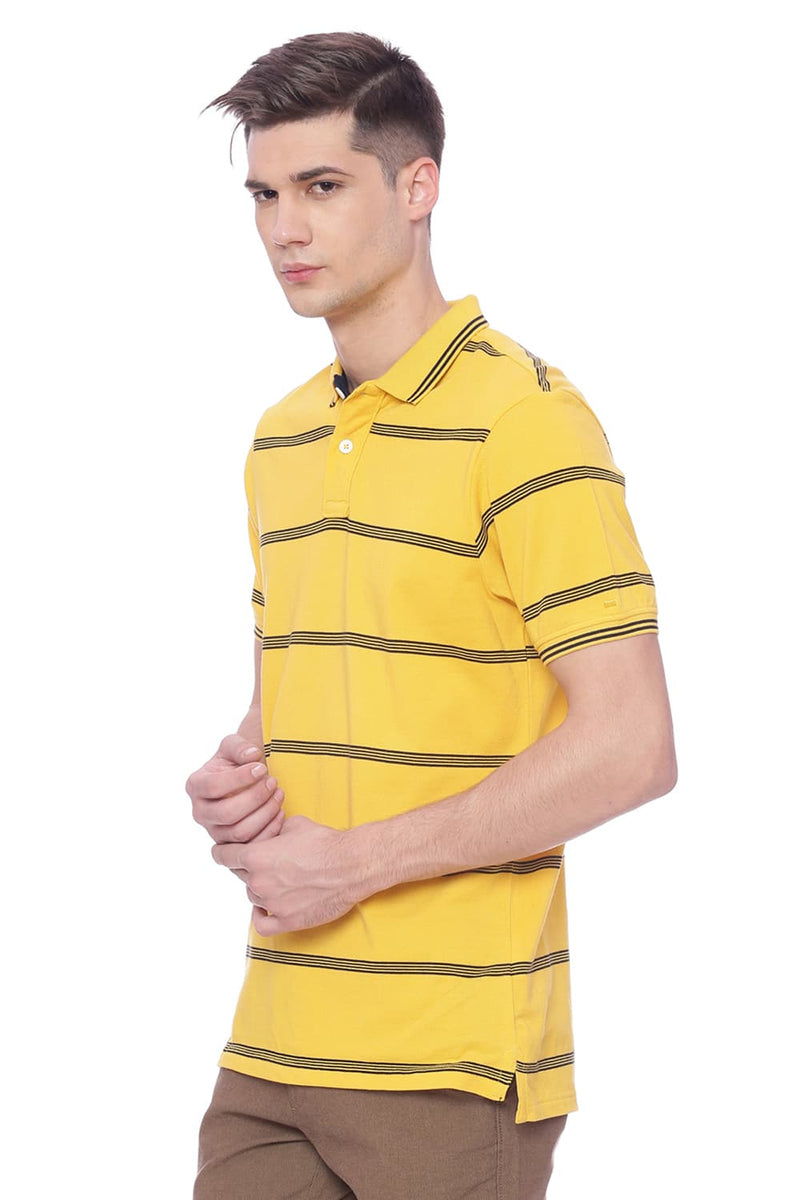 BASICS MUSCLE FIT POLO T SHIRT