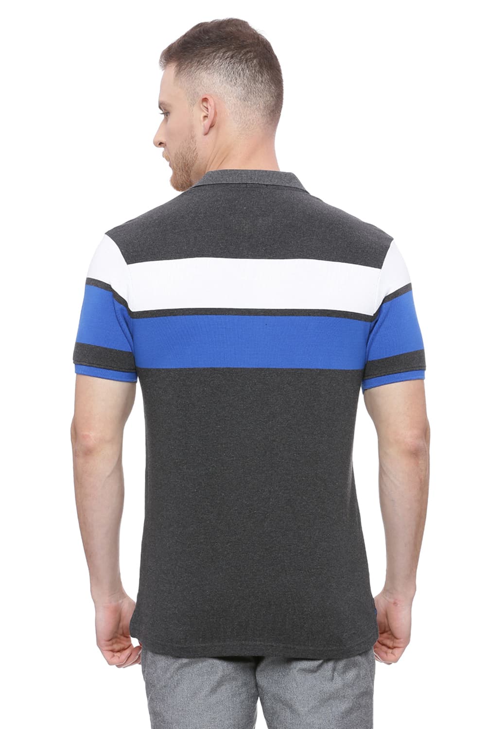 BASICS MUSCLE FIT POLO T SHIRT