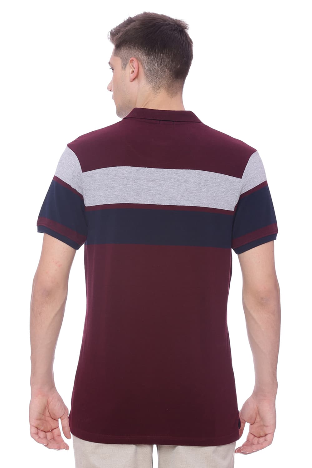 BASICS MUSCLE FIT POLO T SHIRT