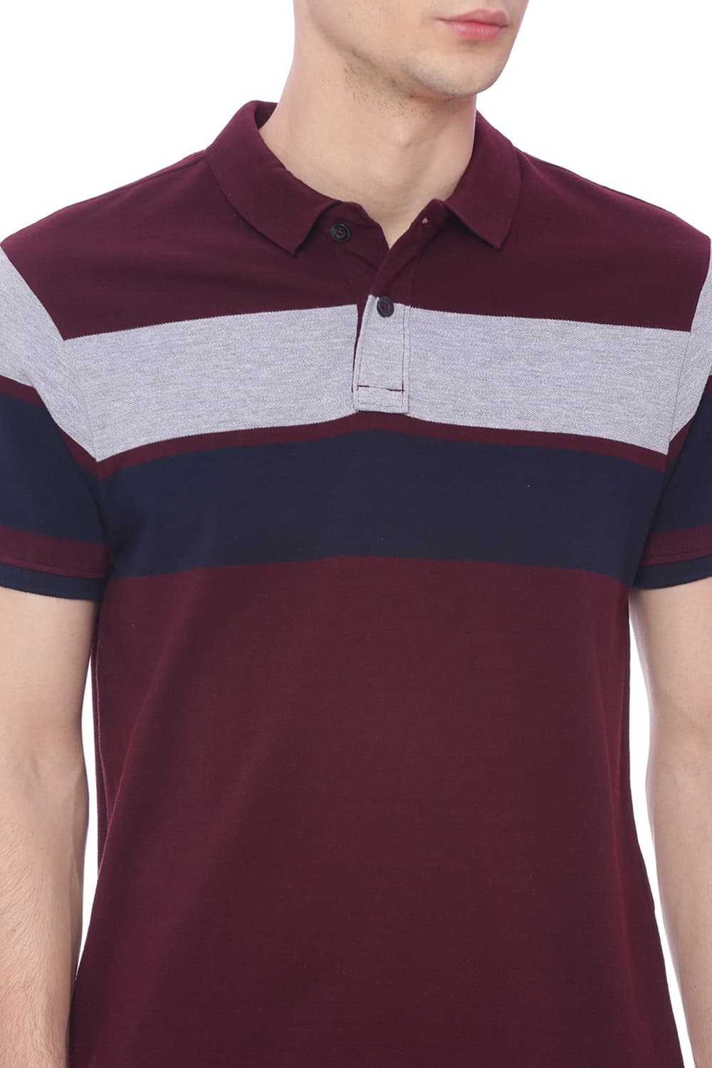 BASICS MUSCLE FIT POLO T SHIRT