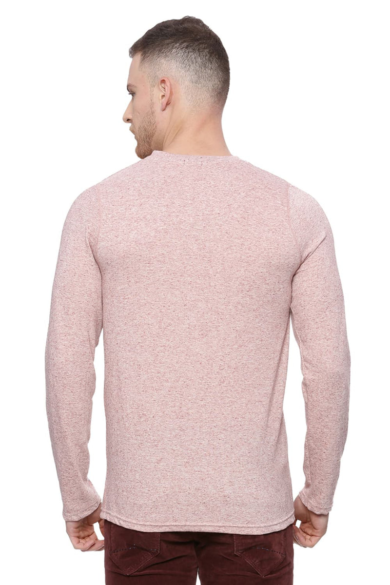 BASICS MUSCLE FIT HENLEY LONG SLEEVE T SHIRT