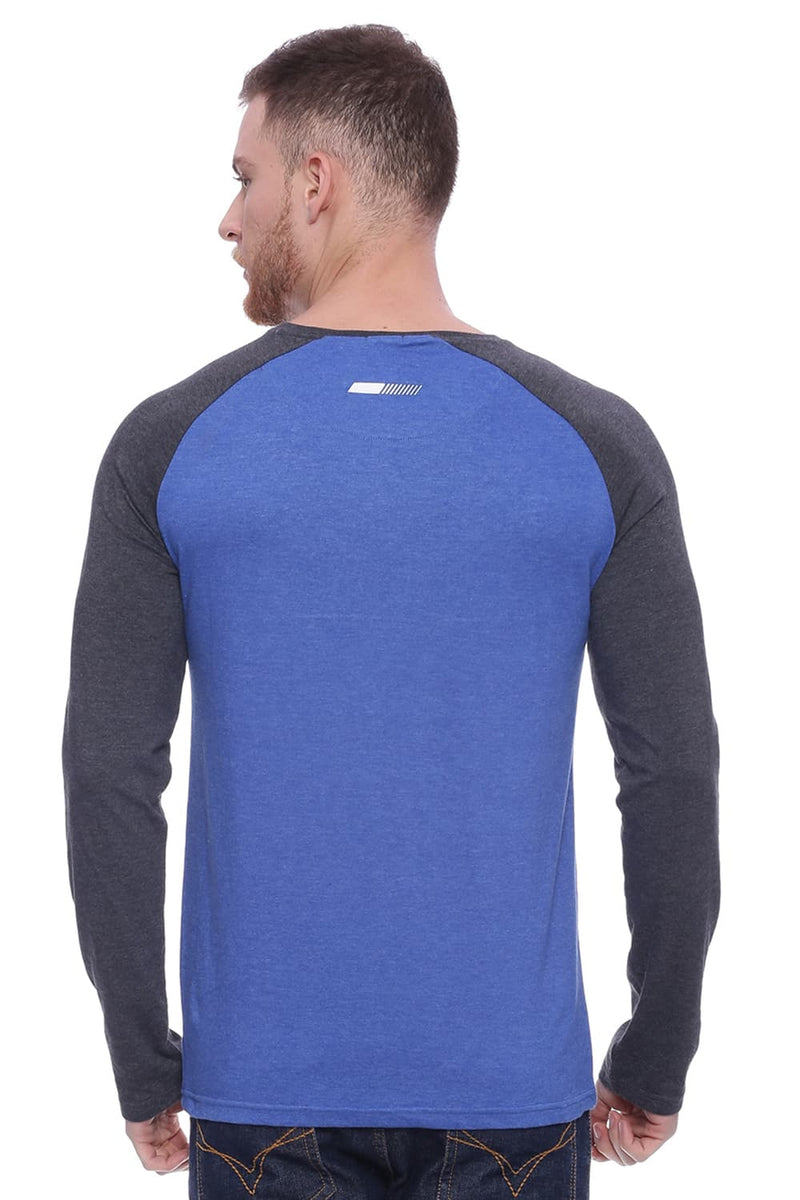 BASICS MUSCLE FIT MELANGE HENLEY T SHIRT