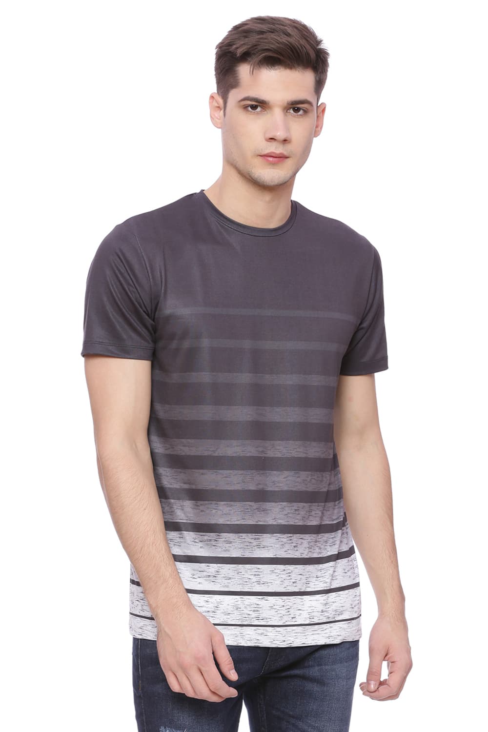 BASICS MUSCLE FIT CREW NECK T SHIRT