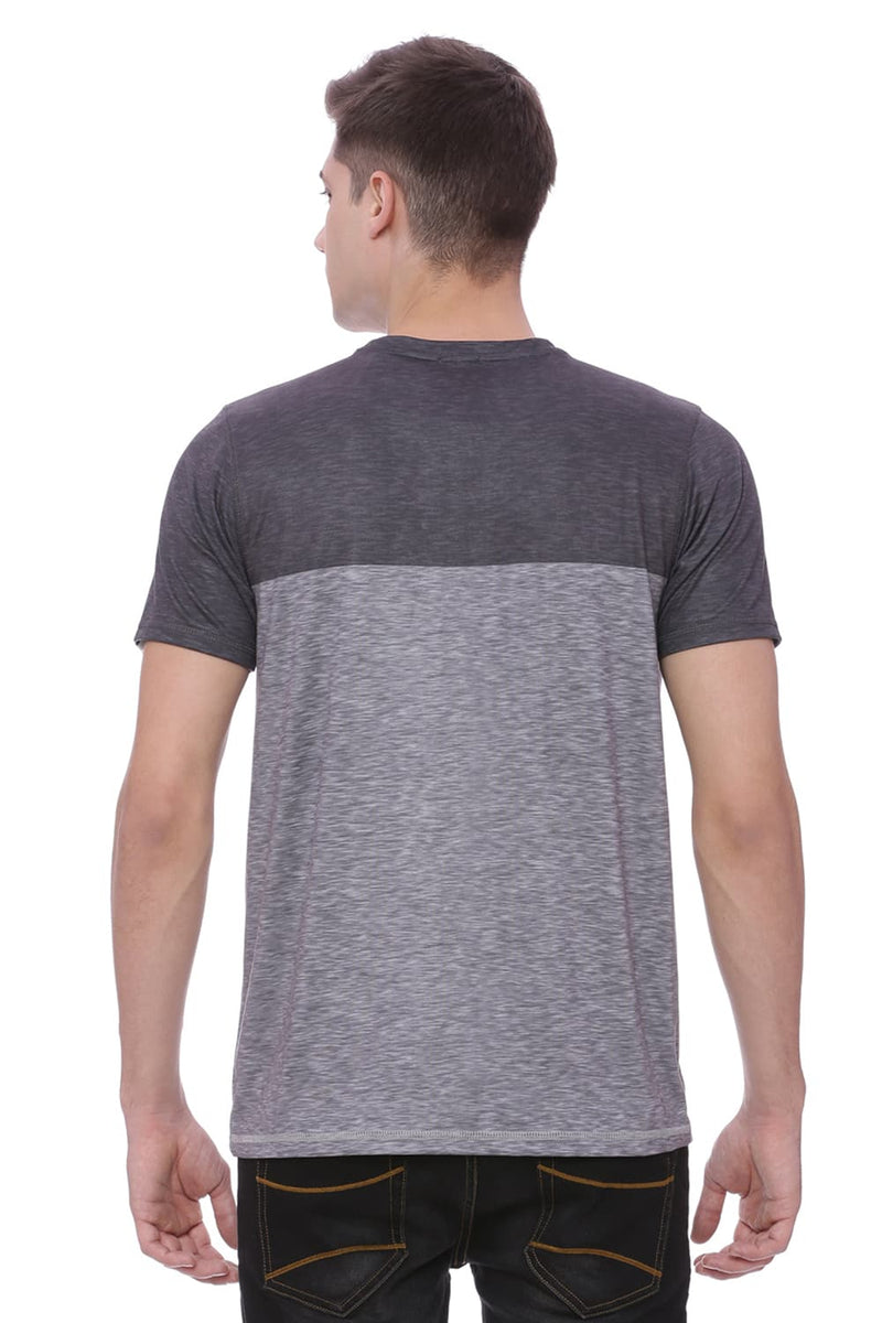 BASICS MUSCLE FIT SPACE PRINTED CREW NECK T SHIRT