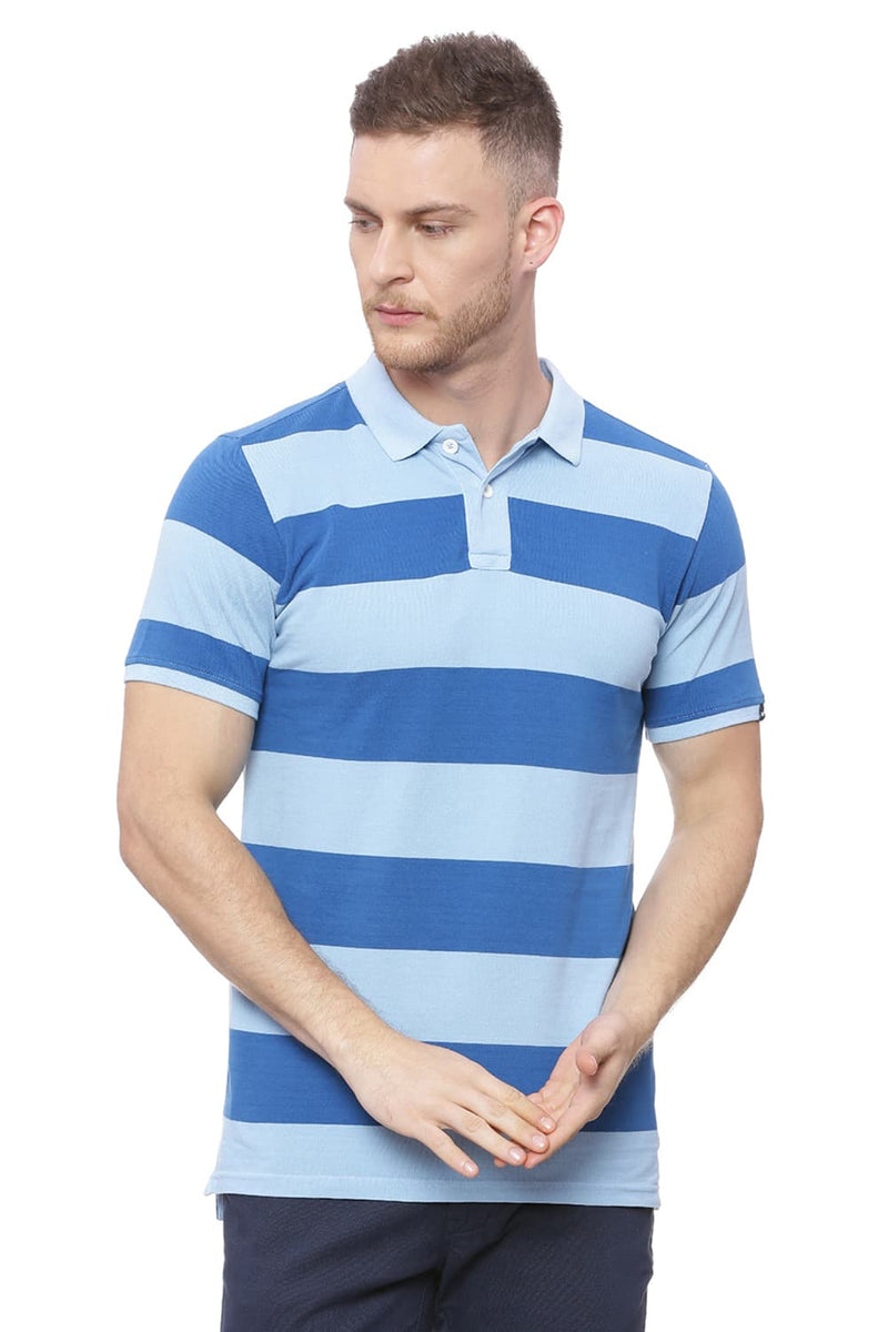 BASICS MUSCLE FIT POLO T SHIRT