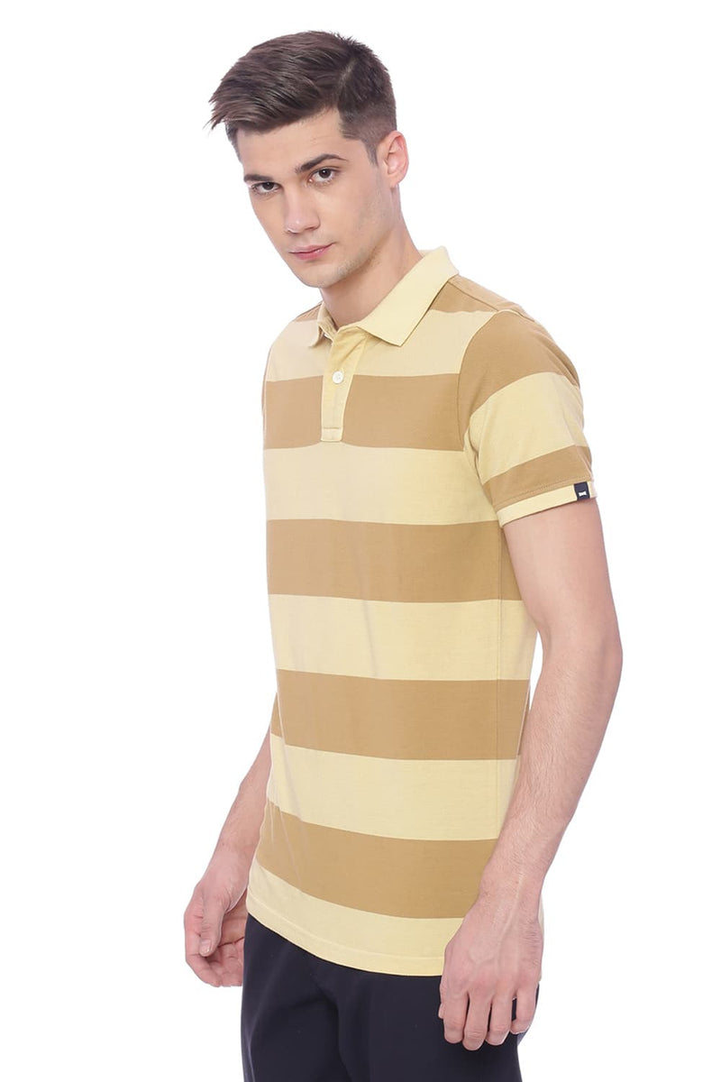 BASICS MUSCLE FIT POLO T SHIRT