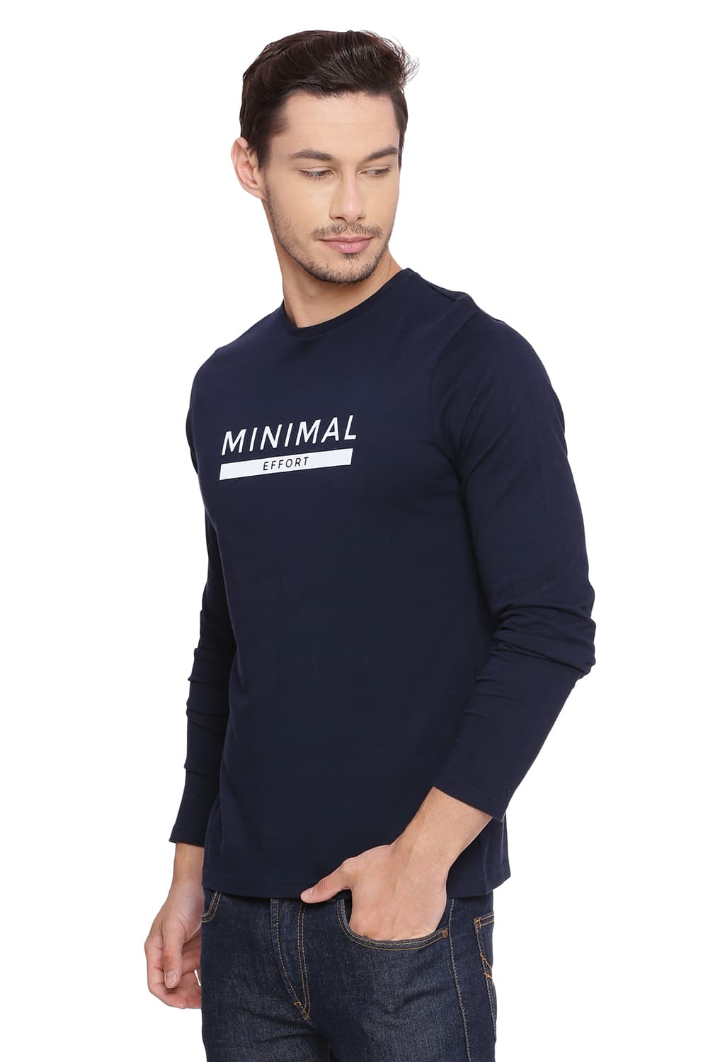 BASICS MUSCLE FIT CREW NECK T SHIRT