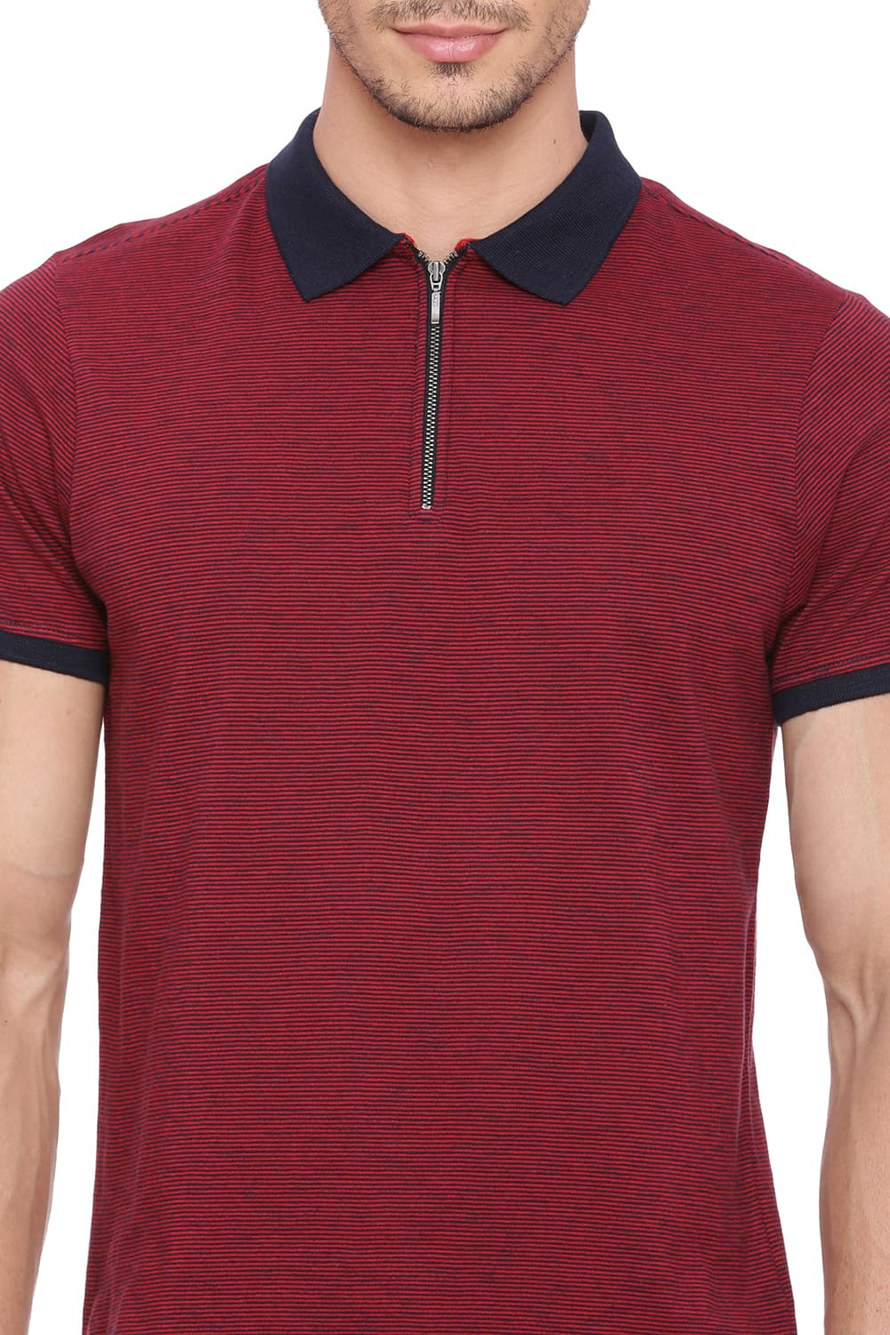 BASICS MUSCLE FIT POLO T SHIRT