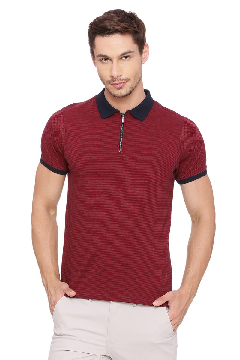 BASICS MUSCLE FIT POLO T SHIRT