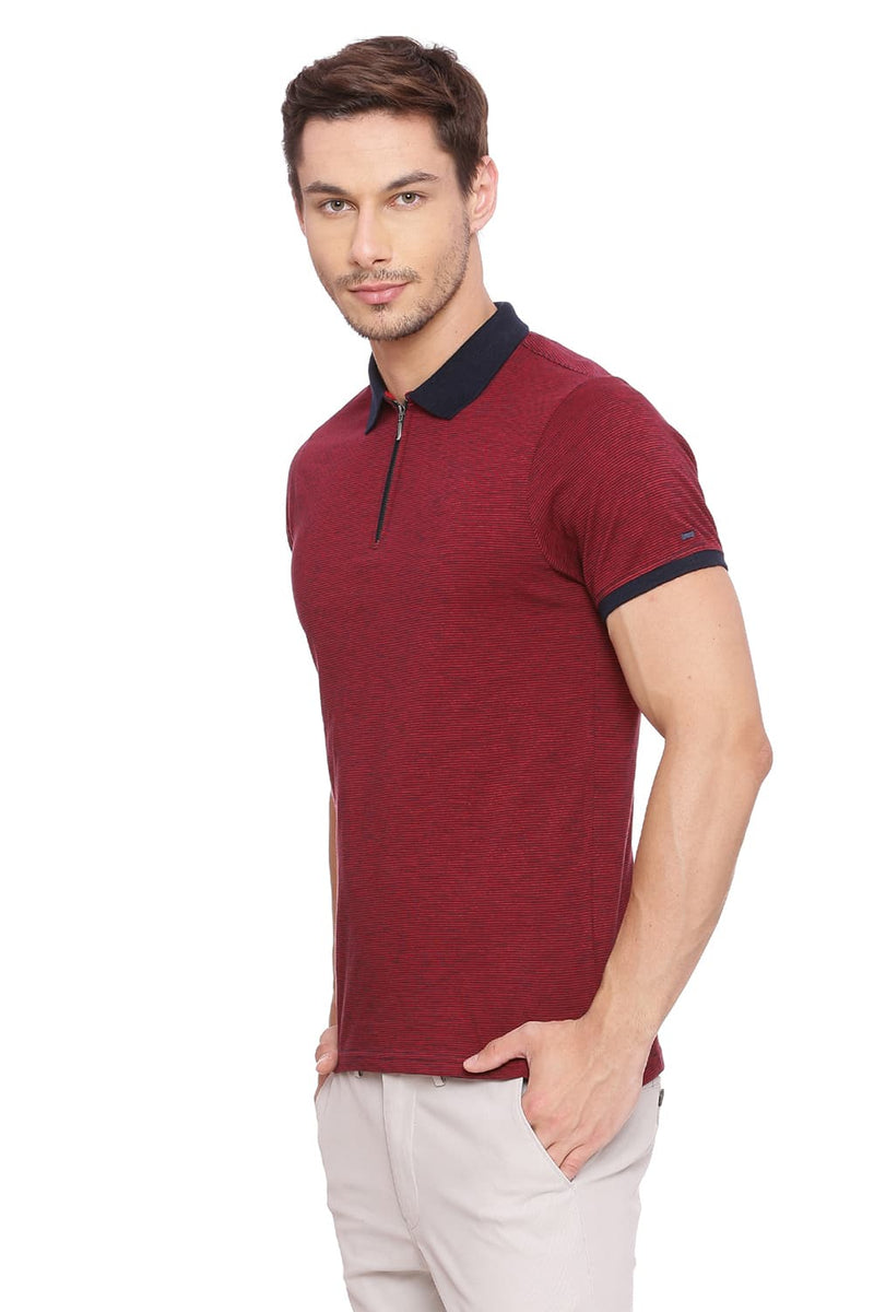 BASICS MUSCLE FIT POLO T SHIRT