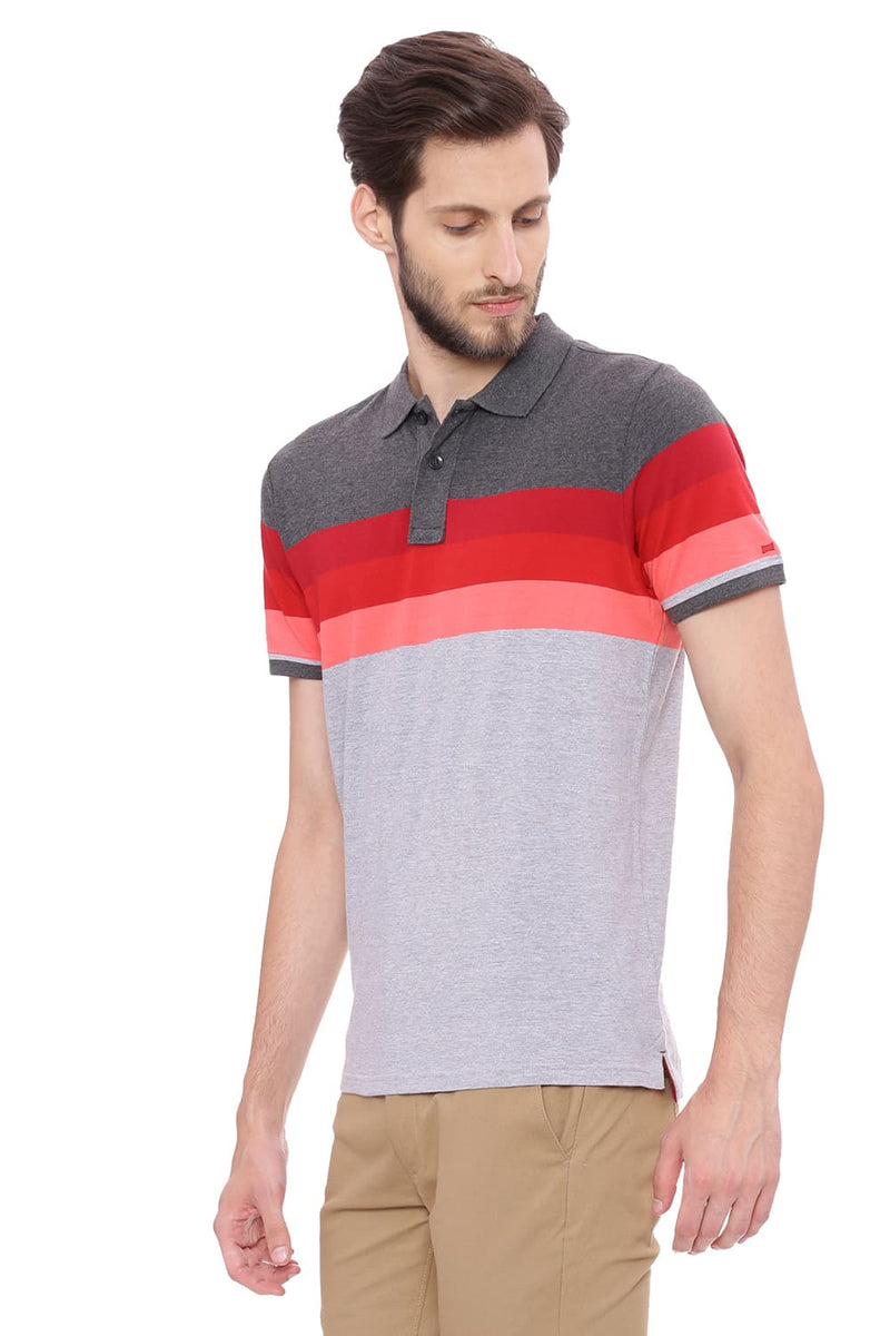 BASICS MUSCLE FIT POLO T SHIRT