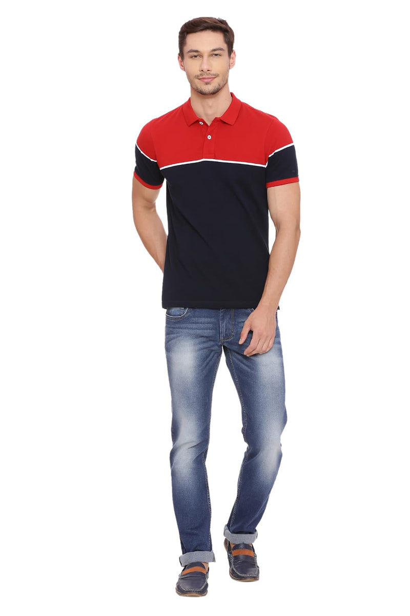 BASICS MUSCLE FIT POLO T SHIRT