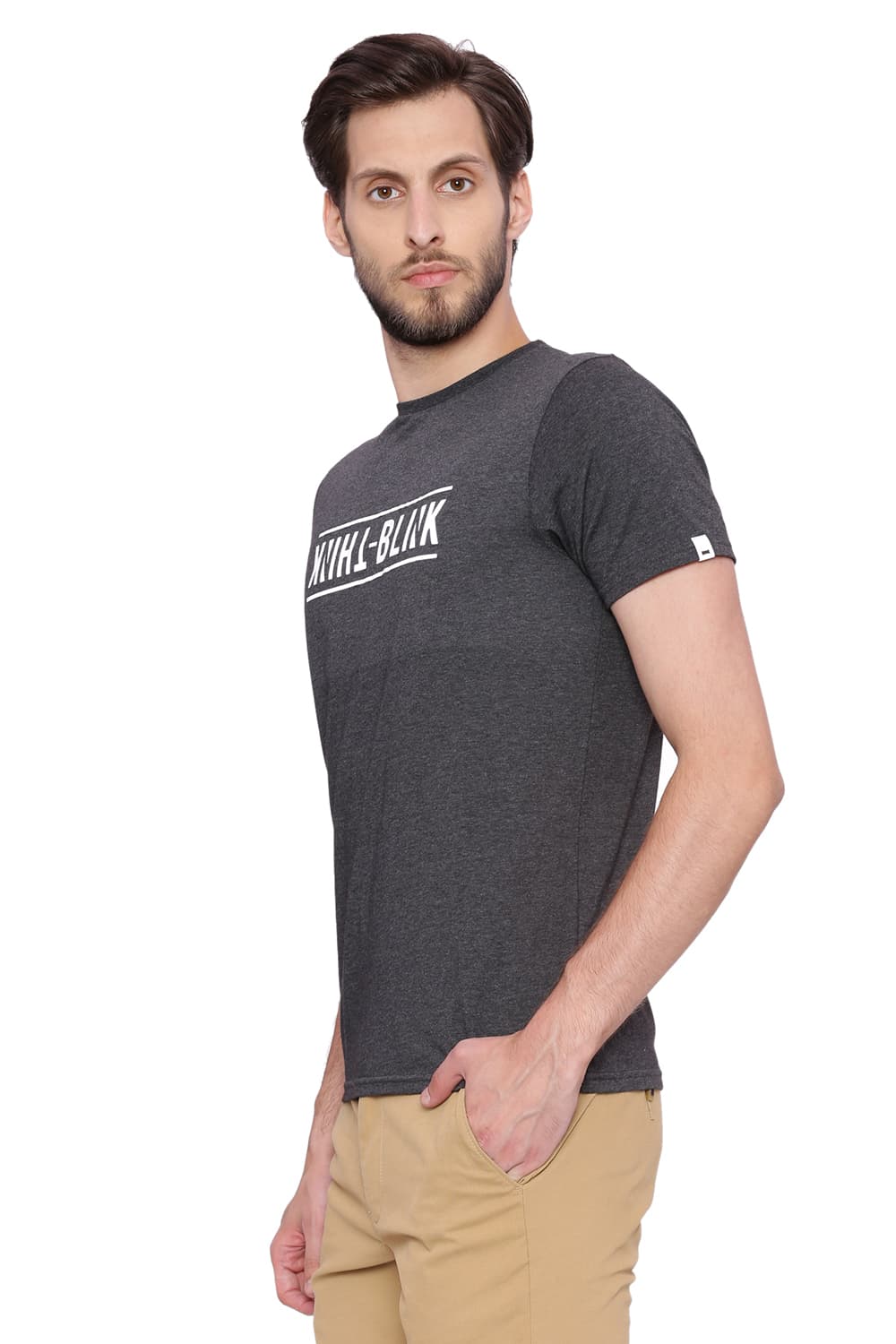 BASICS MUSCLE FIT CREW NECK T SHIRT