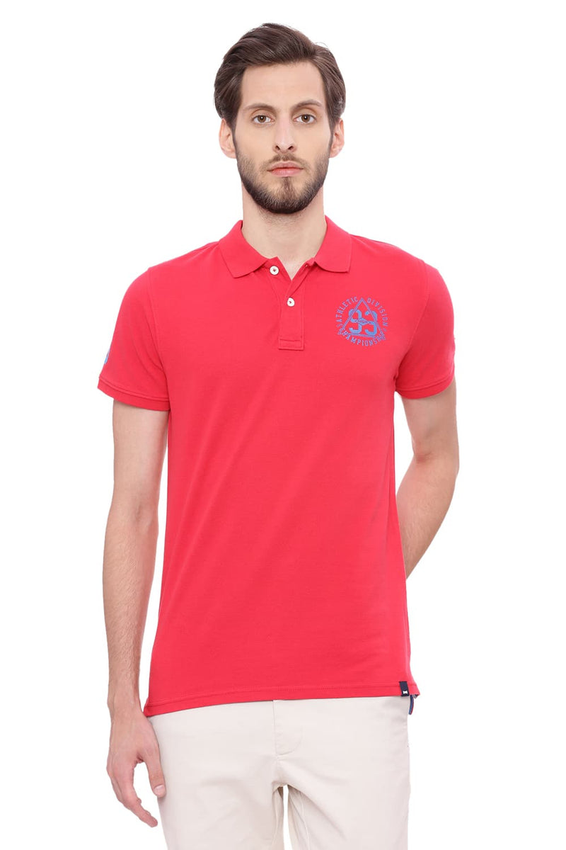 BASICS MUSCLE FIT POLO T SHIRT