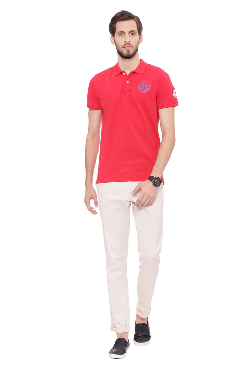 BASICS MUSCLE FIT POLO T SHIRT