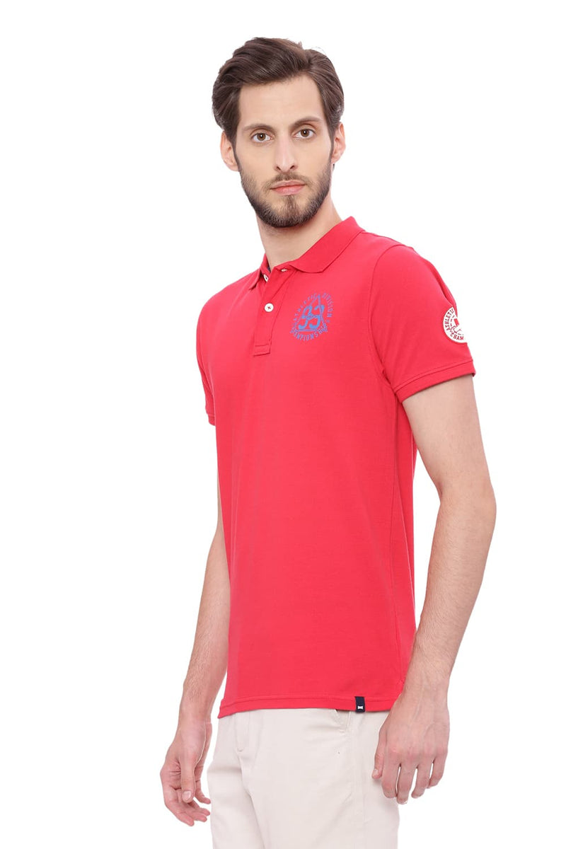 BASICS MUSCLE FIT POLO T SHIRT