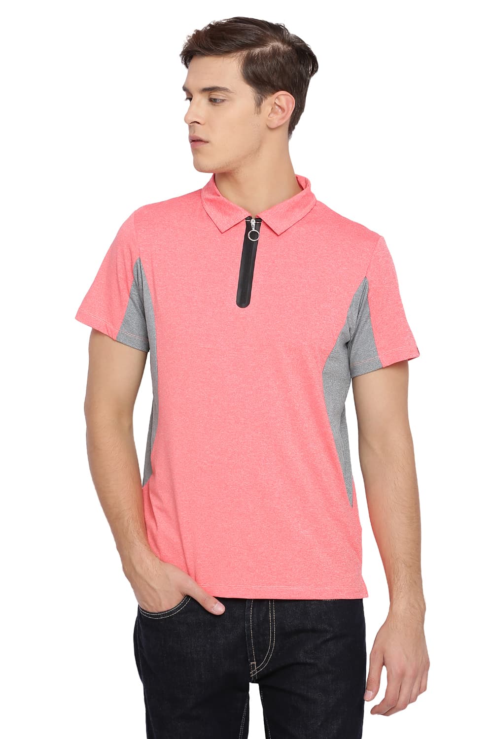 BASICS MUSCLE FIT POLO T SHIRT