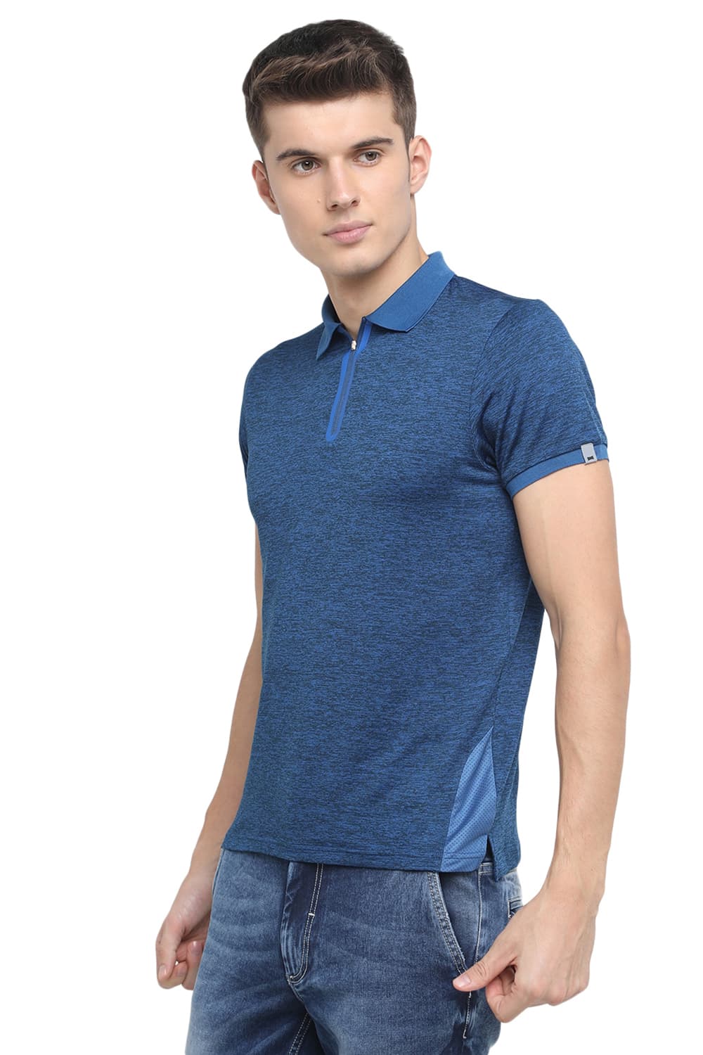 BASICS MUSCLE FIT POLO T SHIRT