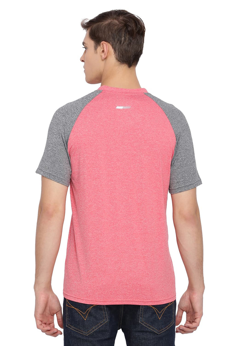 BASICS MUSCLE FIT HENLEY T SHIRT