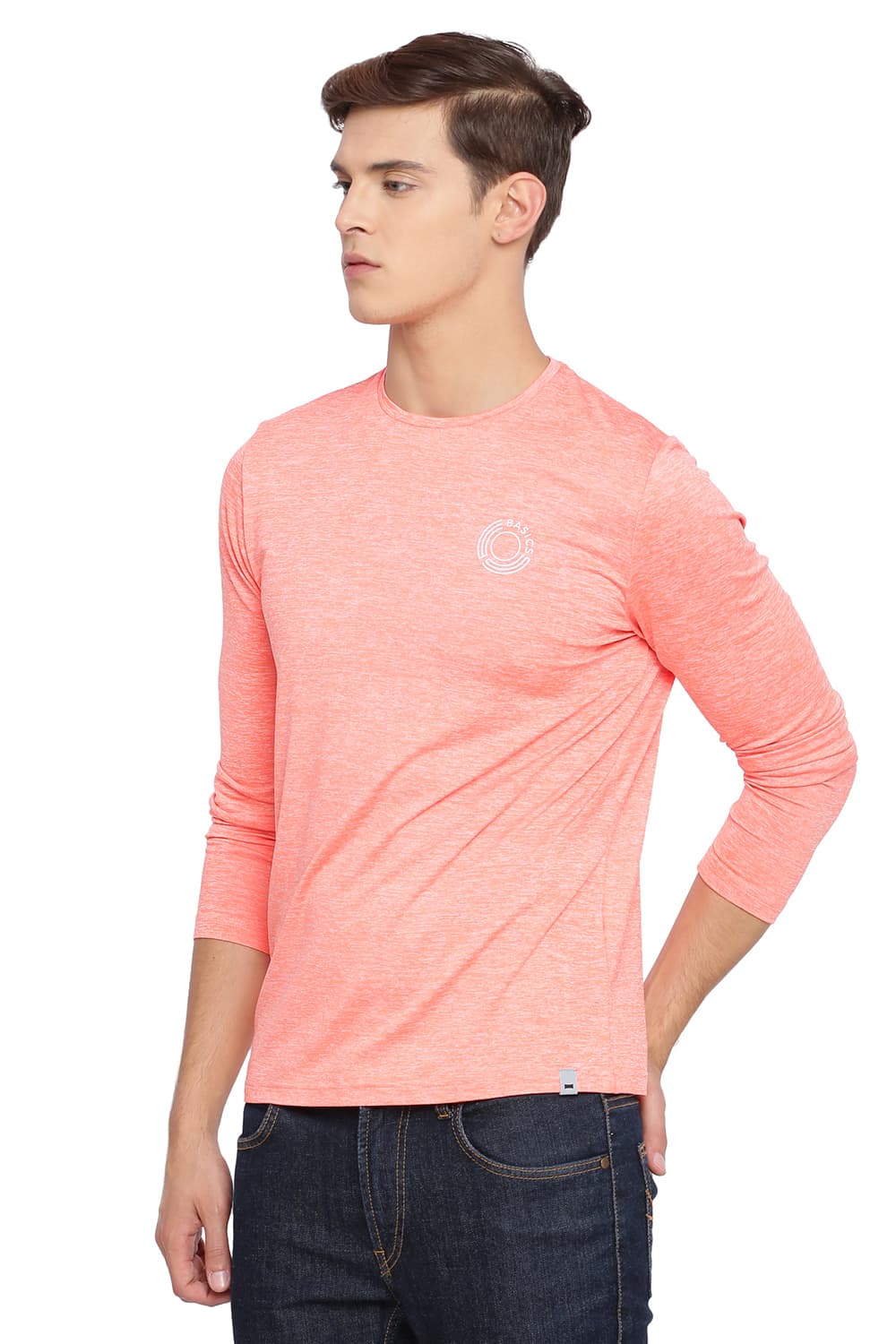 BASICS MUSCLE FIT CREW NECK T SHIRT