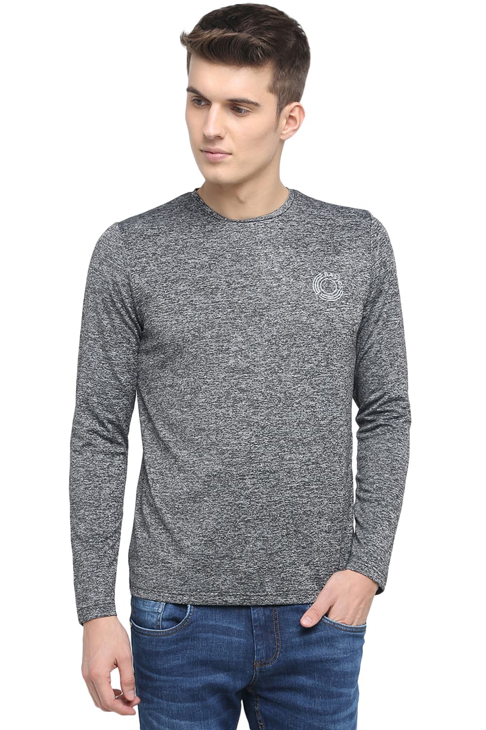 BASICS MUSCLE FIT CREW NECK T SHIRT