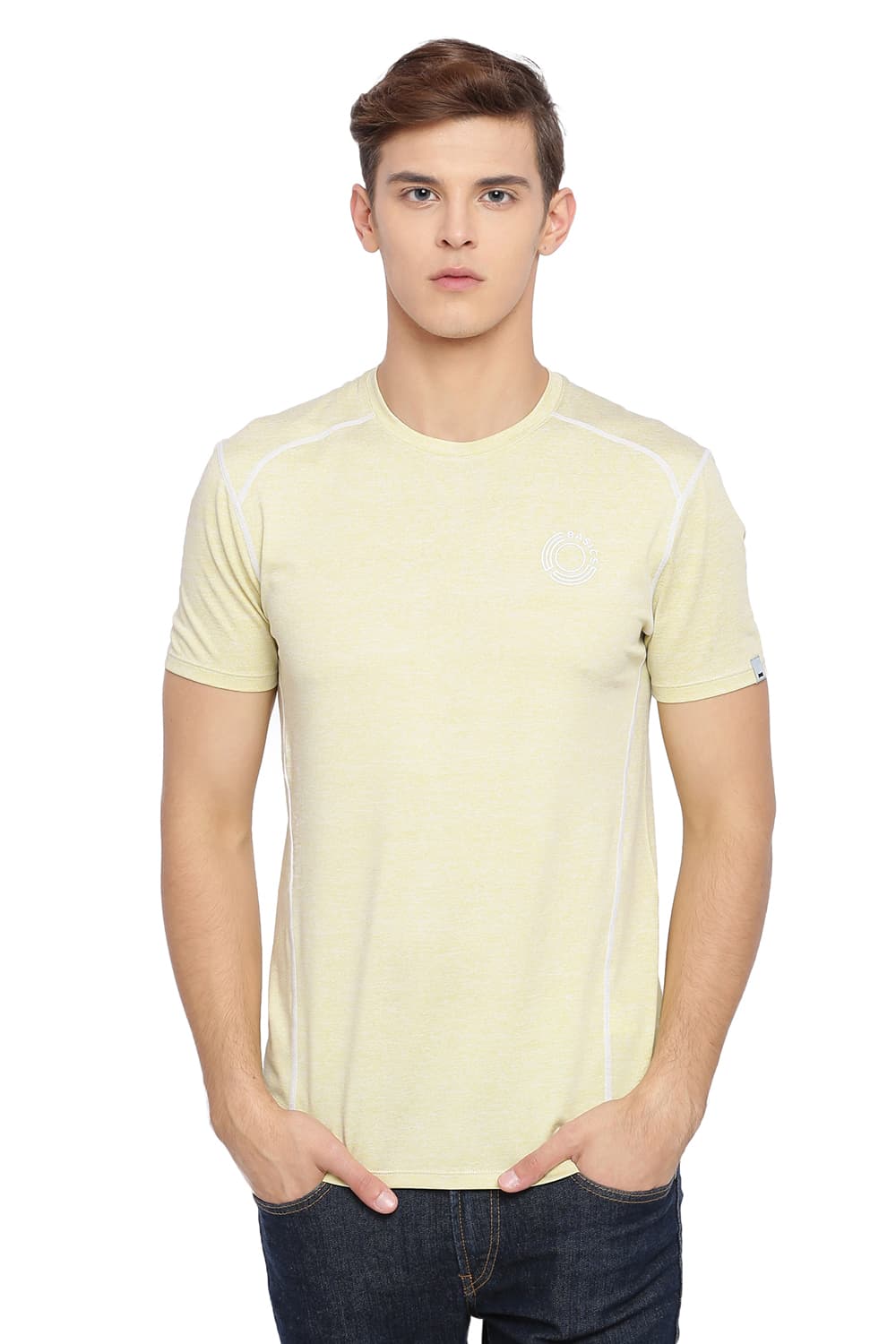 BASICS MUSCLE FIT CREW NECK T SHIRT