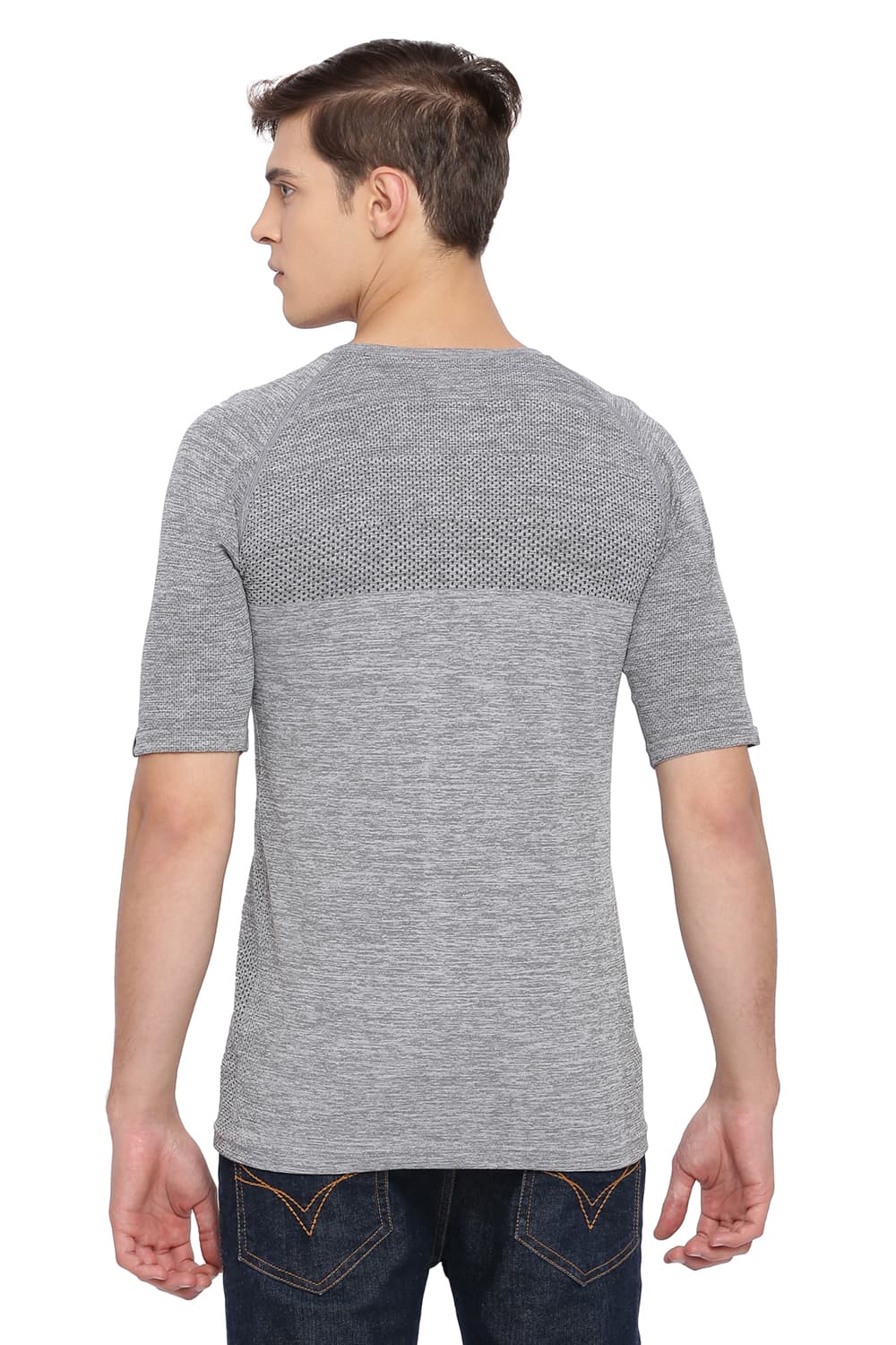 BASICS MUSCLE FIT RAGLAN CREW NECK T SHIRT