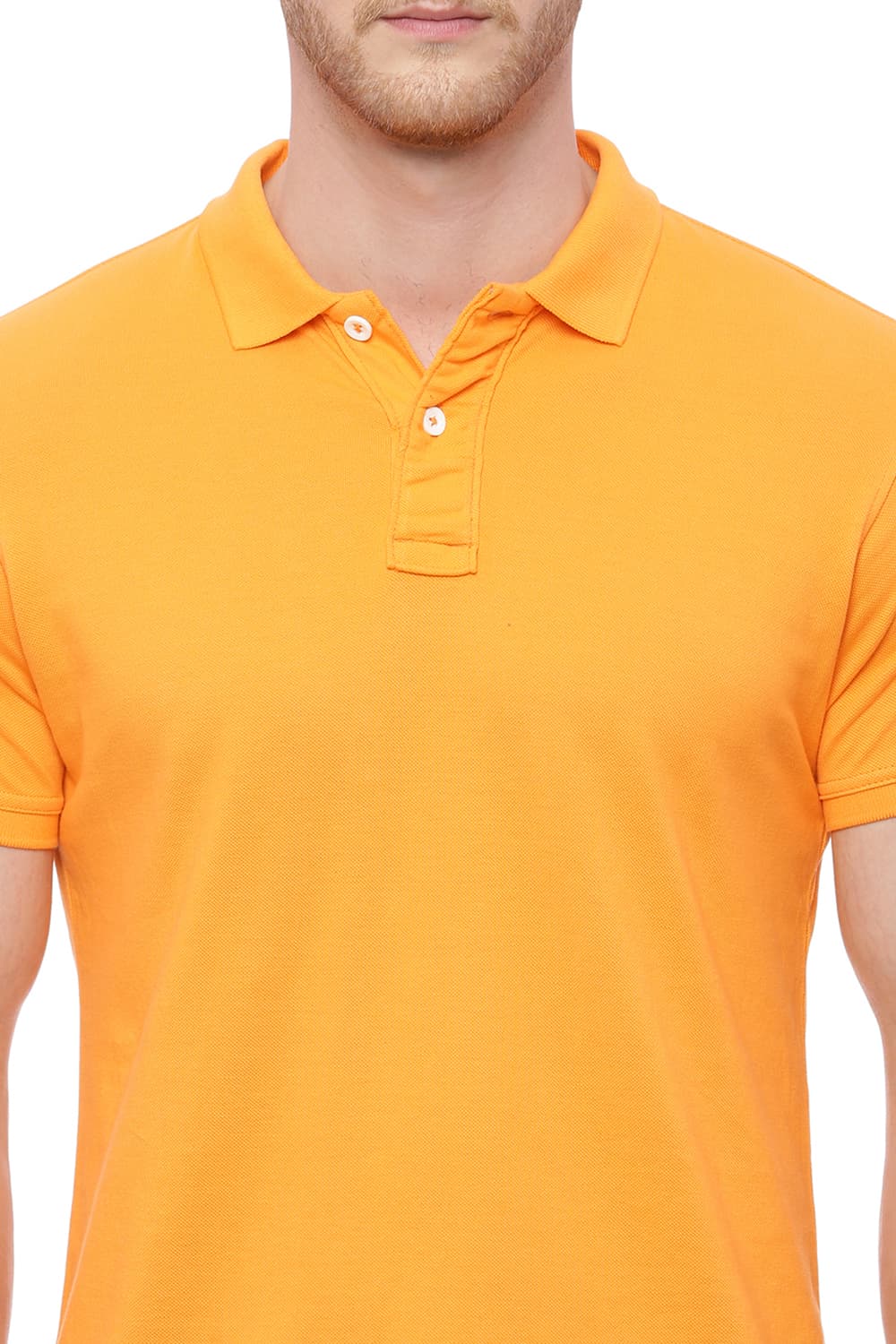 BASICS MUSCLE FIT MANDARIN POLO T SHIRT