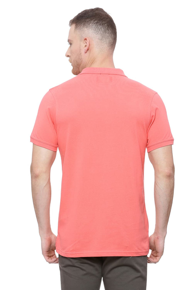 BASICS MUSCLE FIT MANDARIN POLO T SHIRT