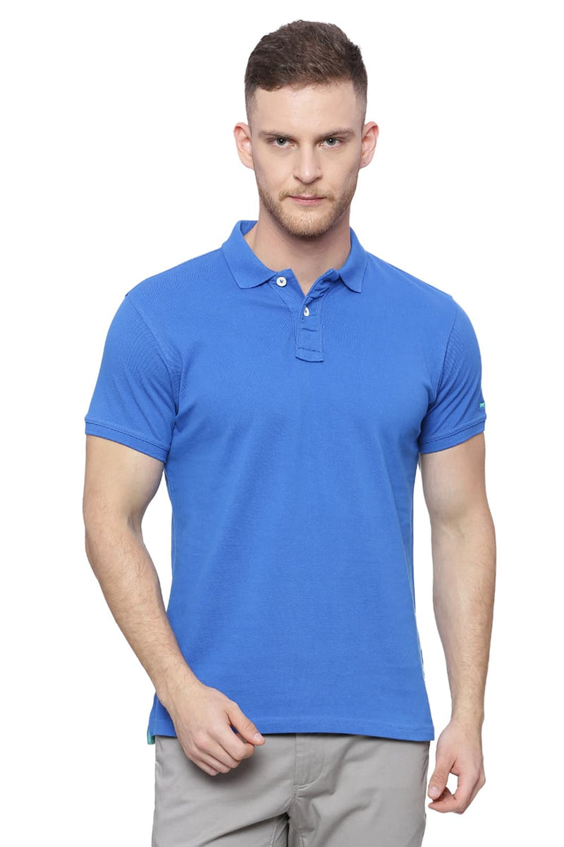 BASICS MUSCLE FIT MANDARIN POLO T SHIRT