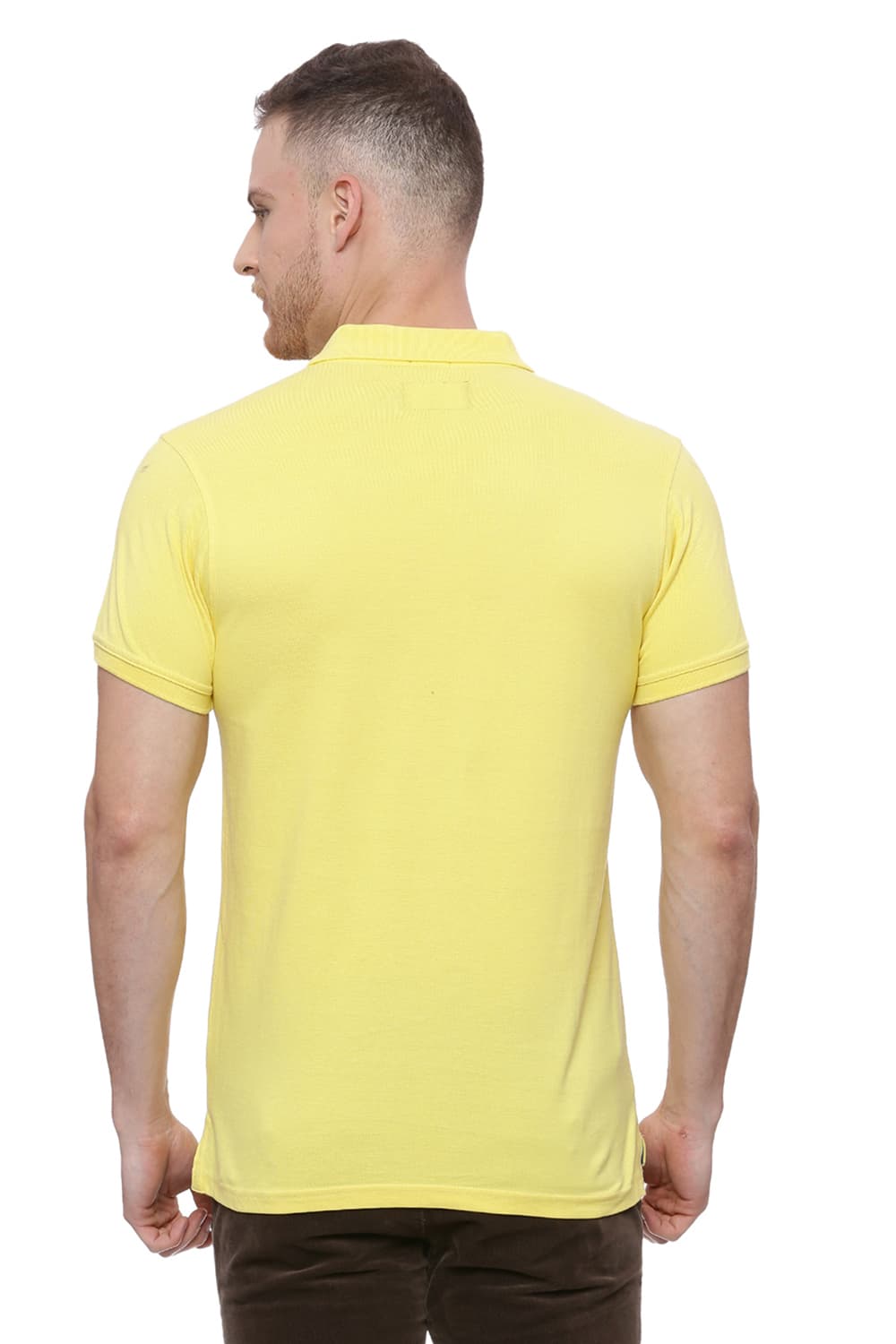 BASICS MUSCLE FIT MANDARIN POLO T SHIRT