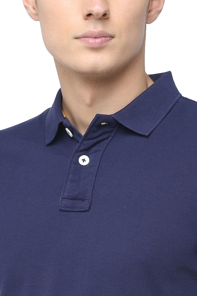 BASICS MUSCLE FIT HEATHER POLO T.SHIRT