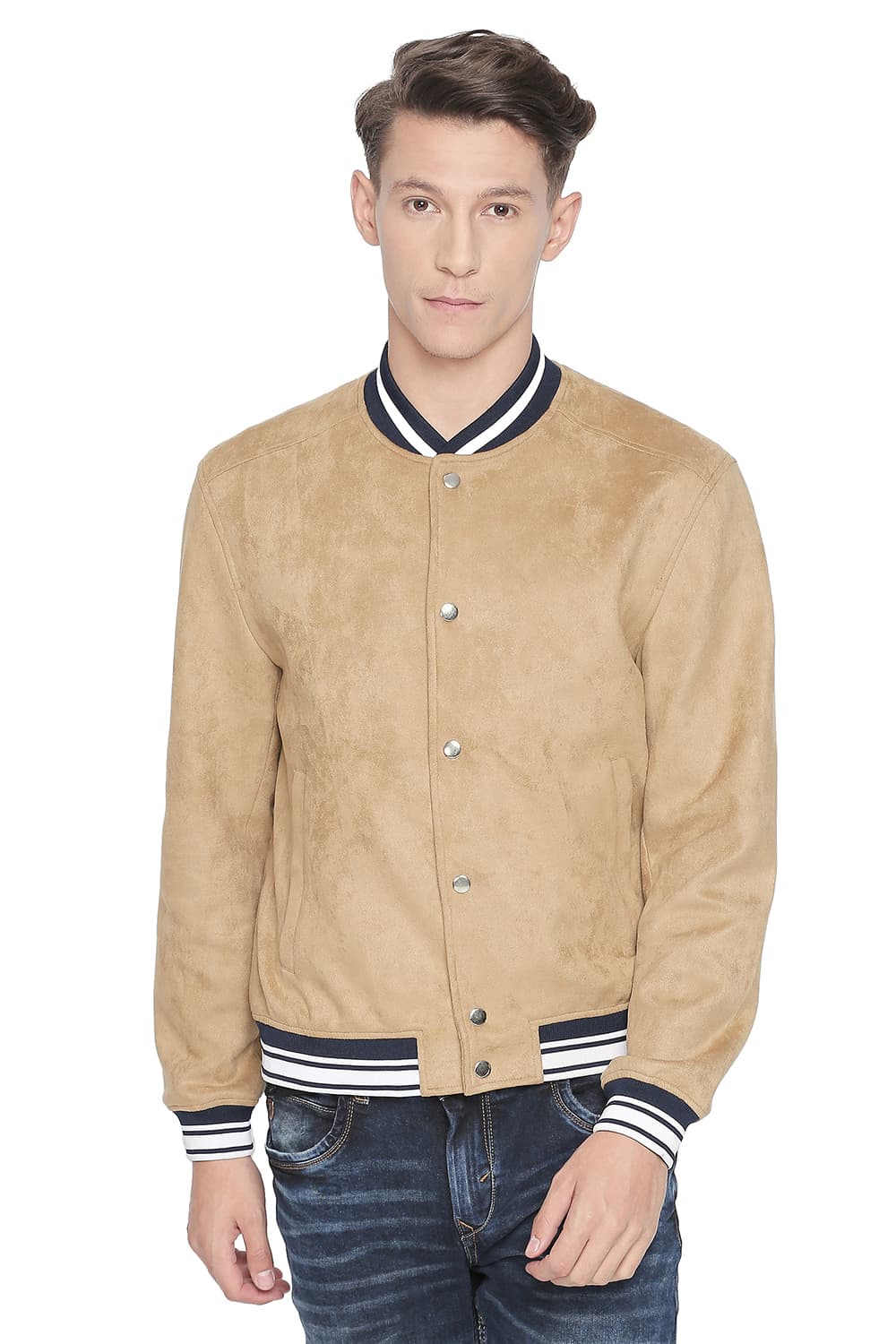 BASICS COMFORT FIT NO FILL SUEDE JACKET