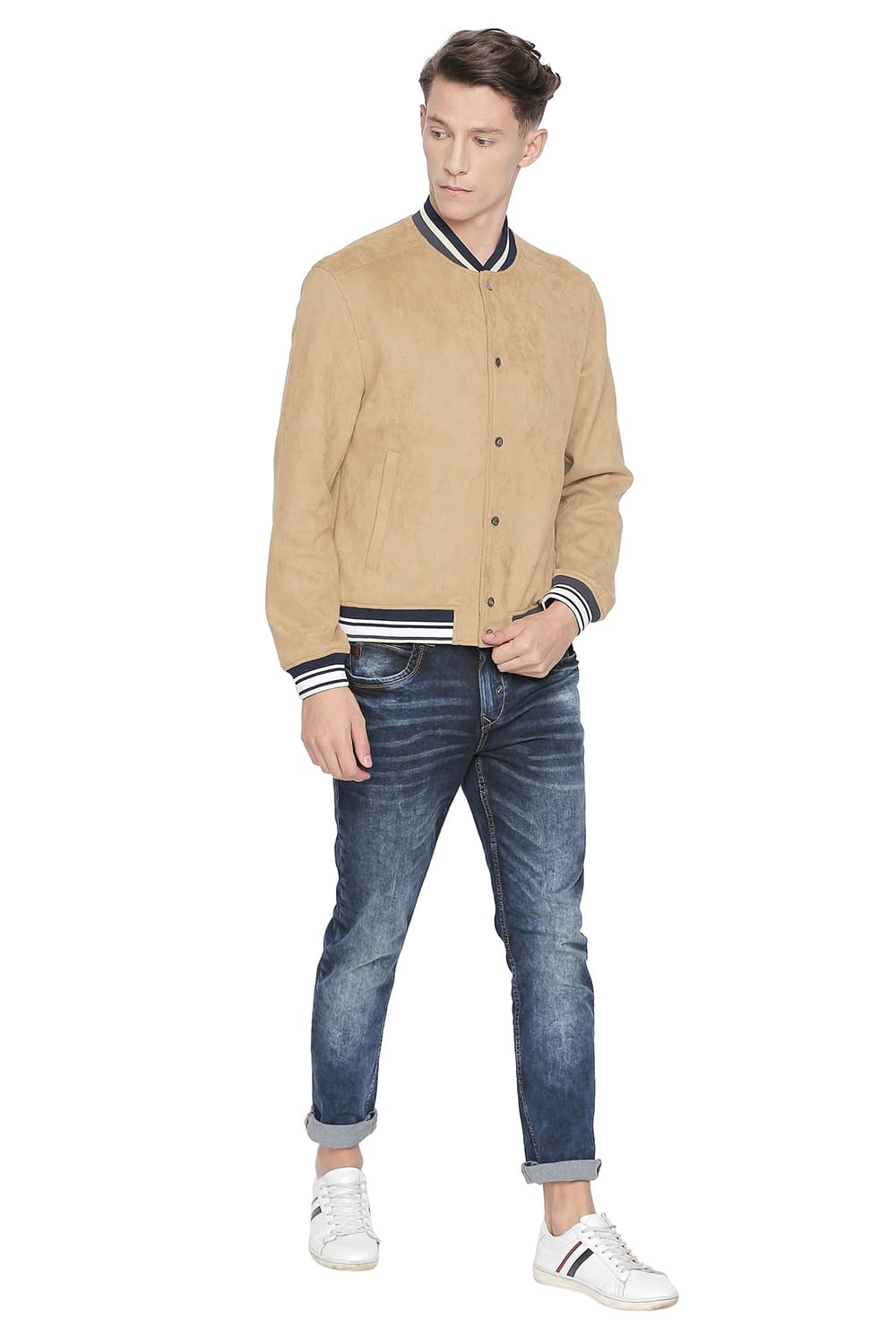 BASICS COMFORT FIT NO FILL SUEDE JACKET