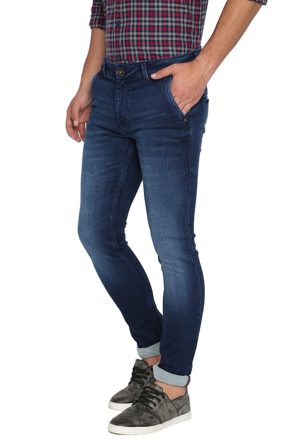 BASICS BLADE FIT INDIGO STRETCH JEANS