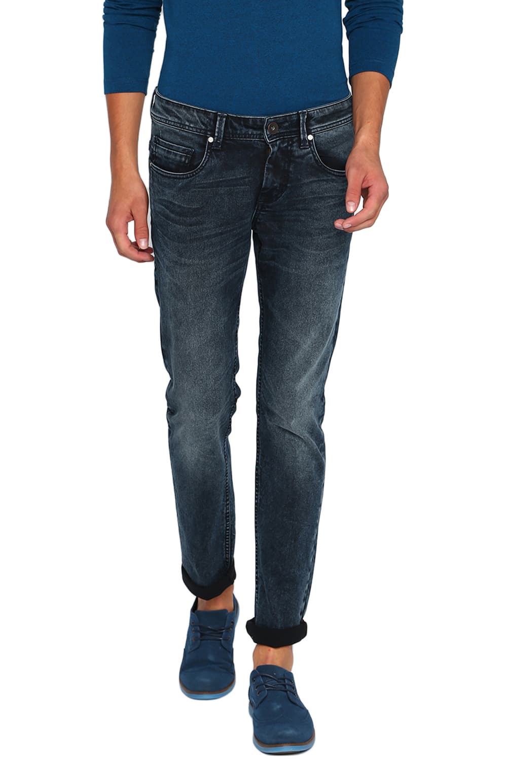 BASICS TORQUE FIT INDIGO STRETCH JEANS