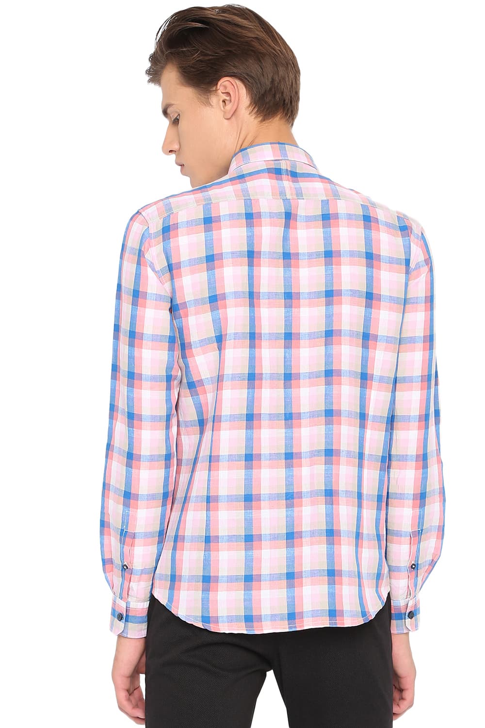 BASICS SLIM FIT CHECKS SHIRT