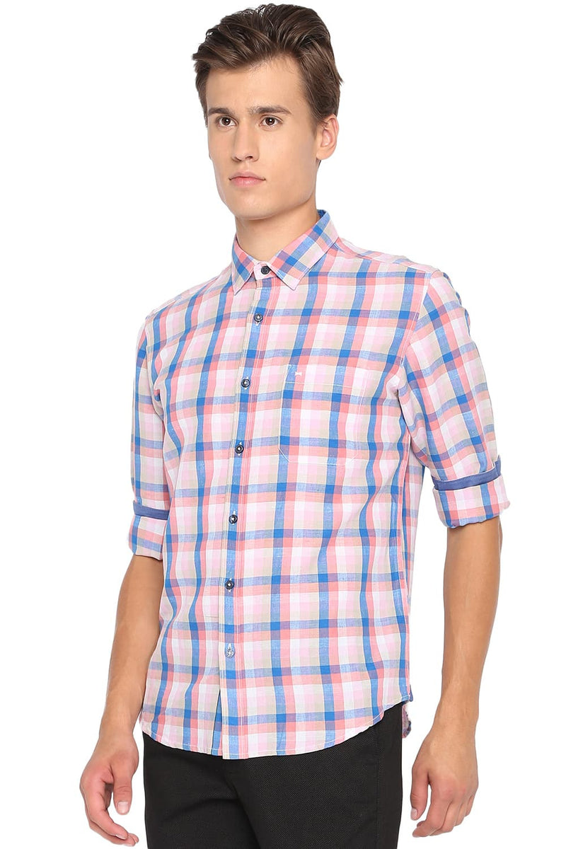 BASICS SLIM FIT CHECKS SHIRT