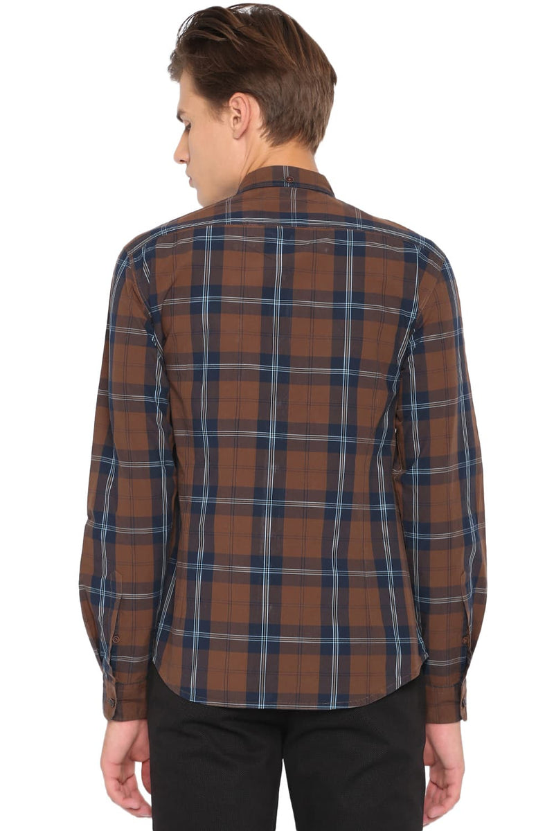 BASICS SLIM FIT CHECKS SHIRT