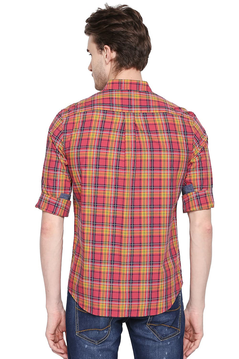 BASICS SLIM FIT CHECKS SHIRT