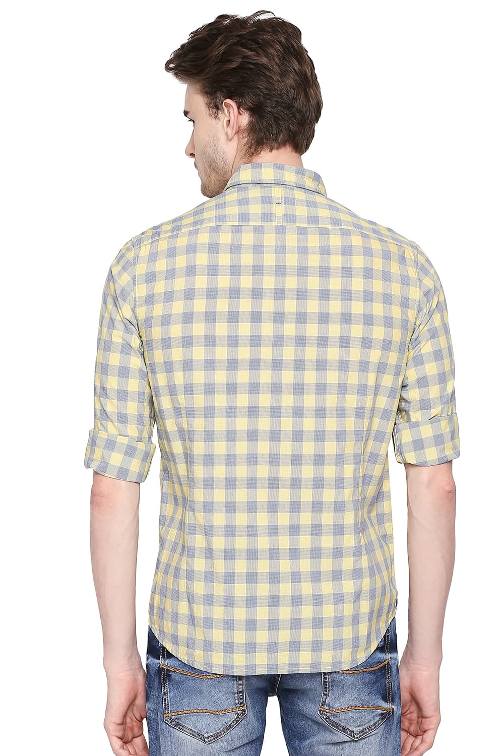 BASICS SLIM FIT CHECKS SHIRT