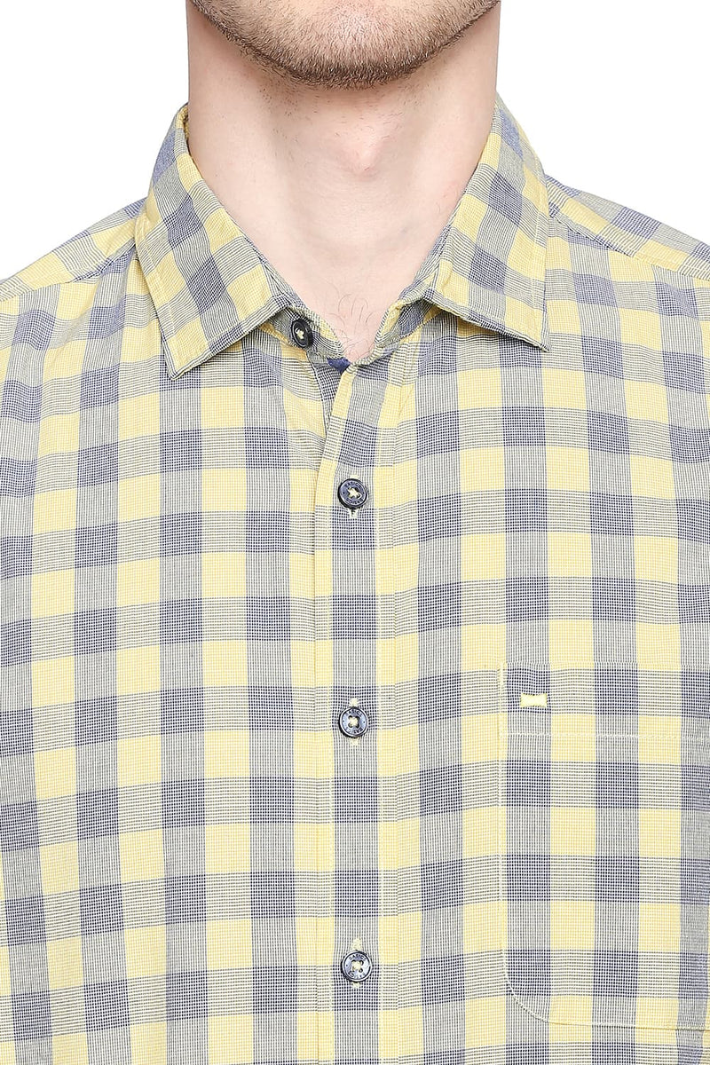 BASICS SLIM FIT CHECKS SHIRT