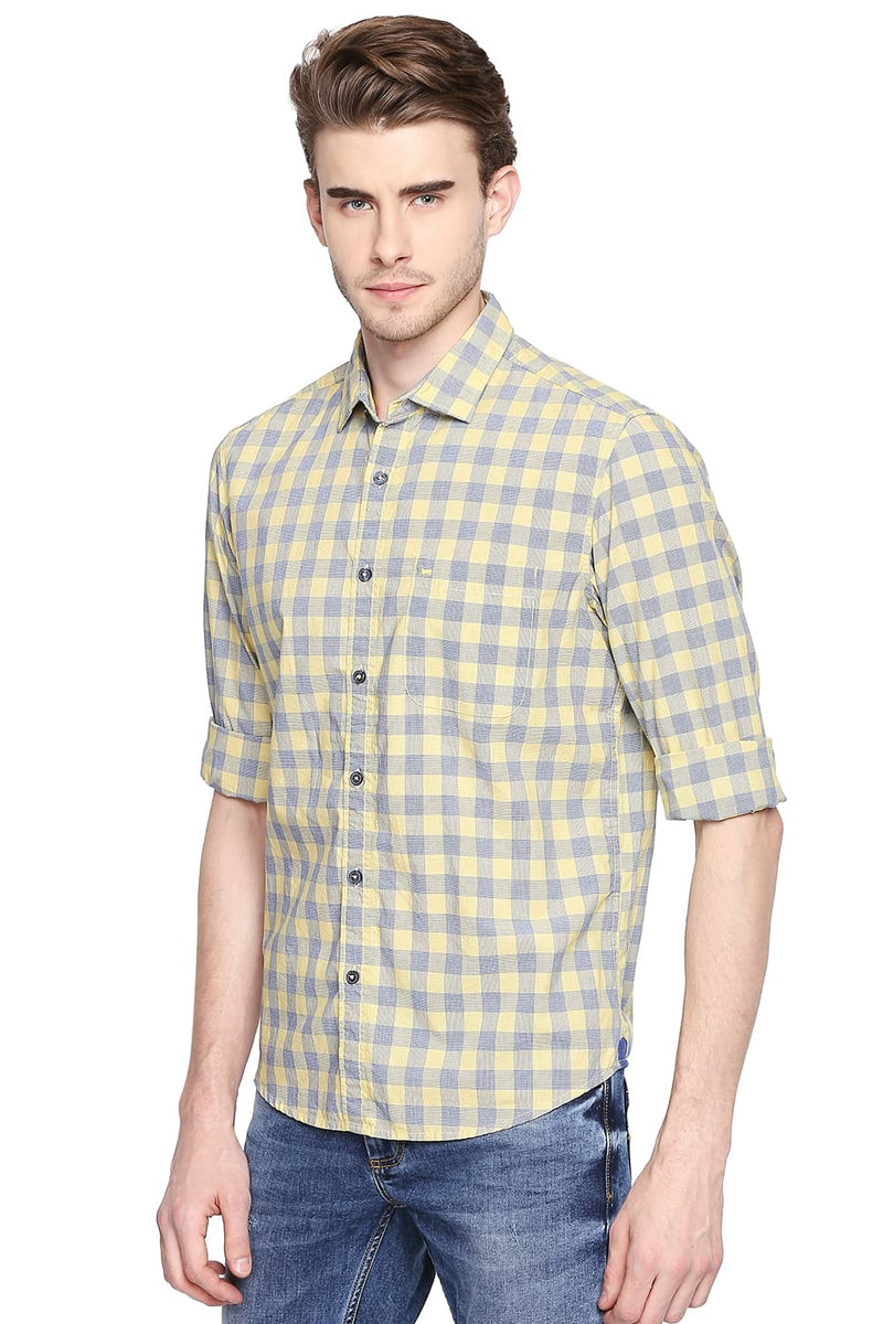 BASICS SLIM FIT CHECKS SHIRT