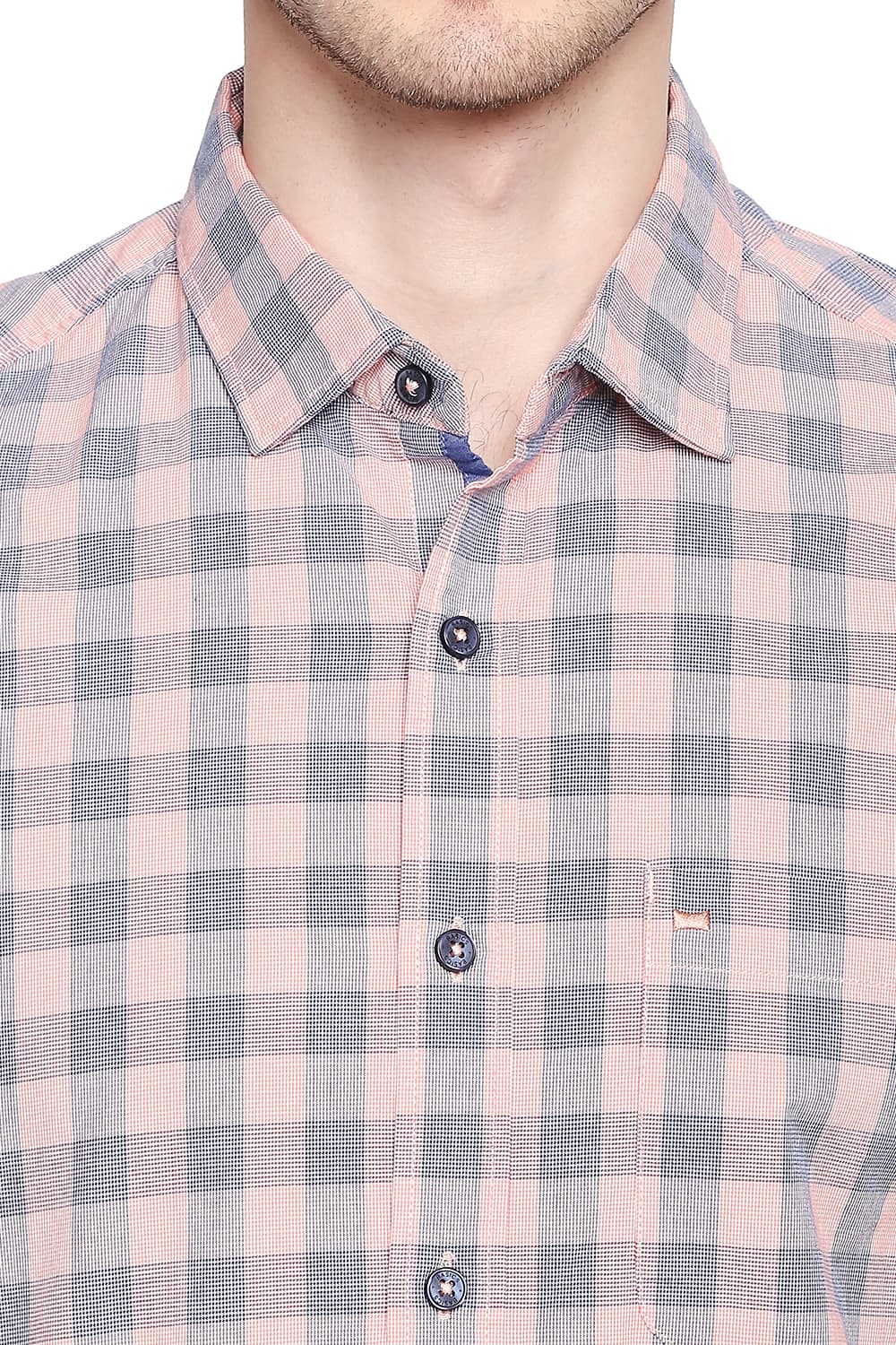 BASICS SLIM FIT CHECKS SHIRT